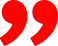 Red quotation marks on black background